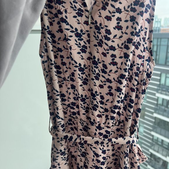 Pink Floral Mini Dress Sleeveless - Picture 2 of 3